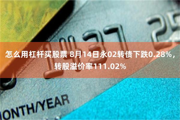 怎么用杠杆买股票 8月14日永02转债下跌0.28%，转股溢价率111.02%