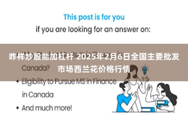 咋样炒股能加杠杆 2025年2月6日全国主要批发市场西兰花价格行情